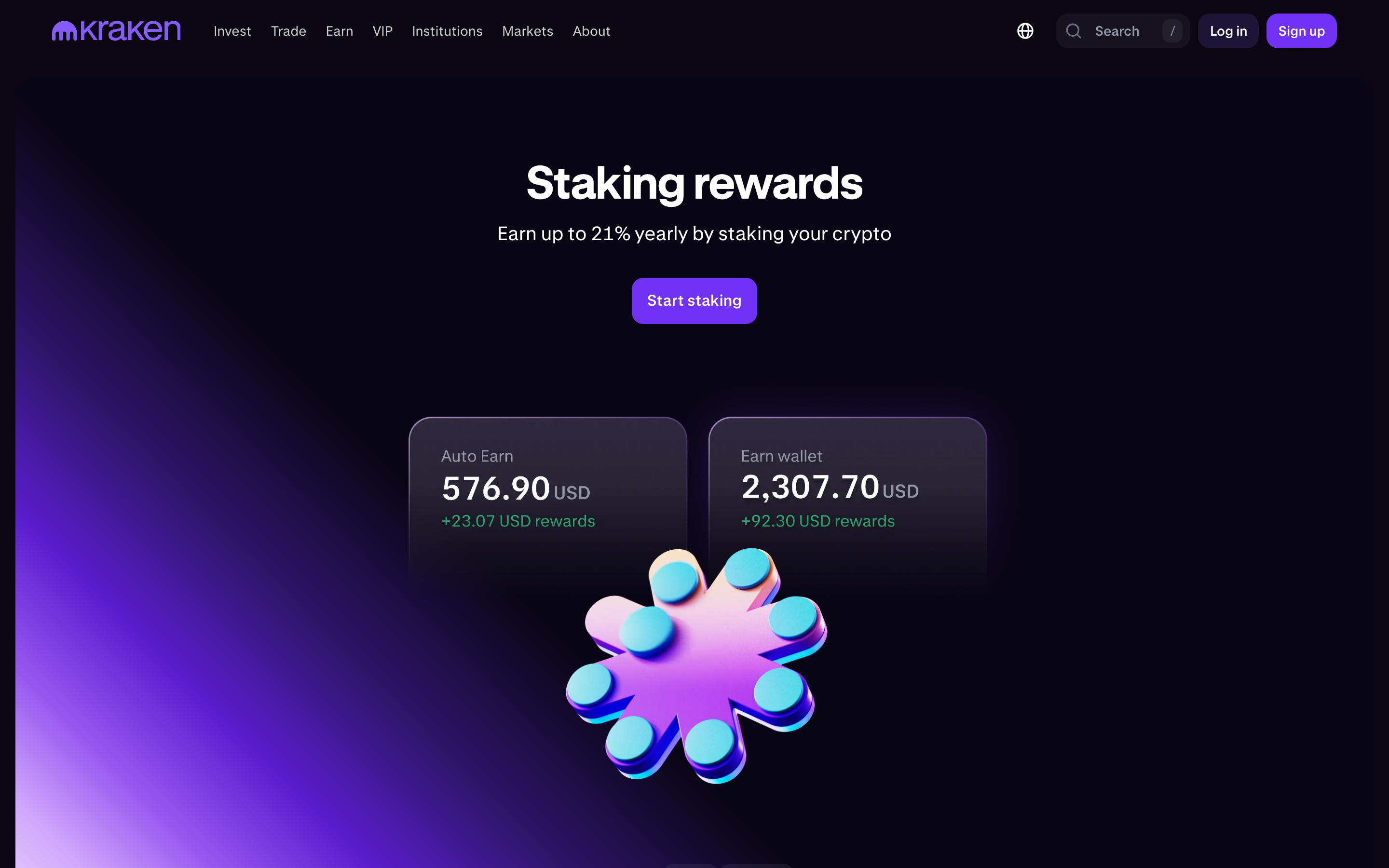 Kraken - Staking rewards