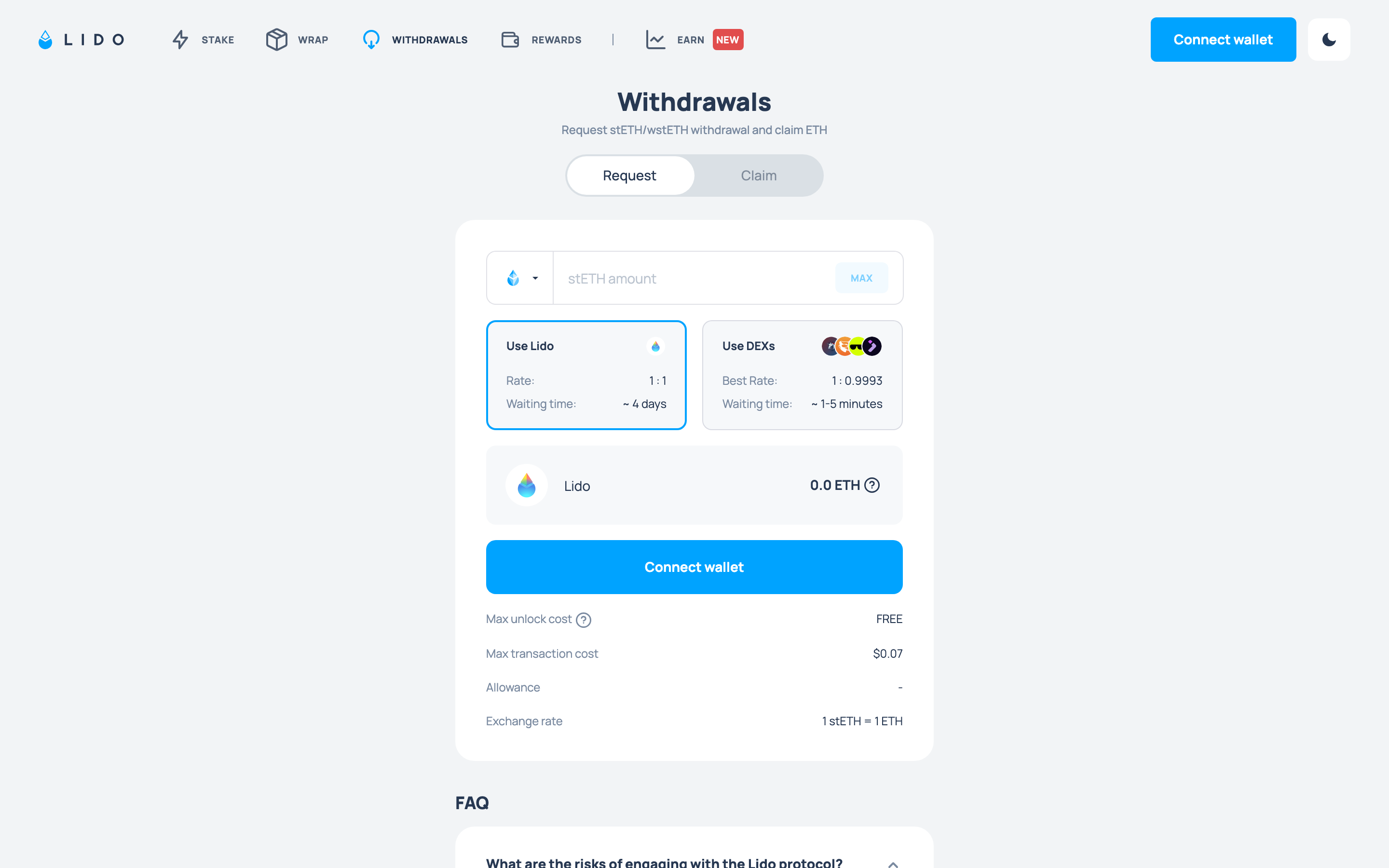 Lido - Withdrawal requests