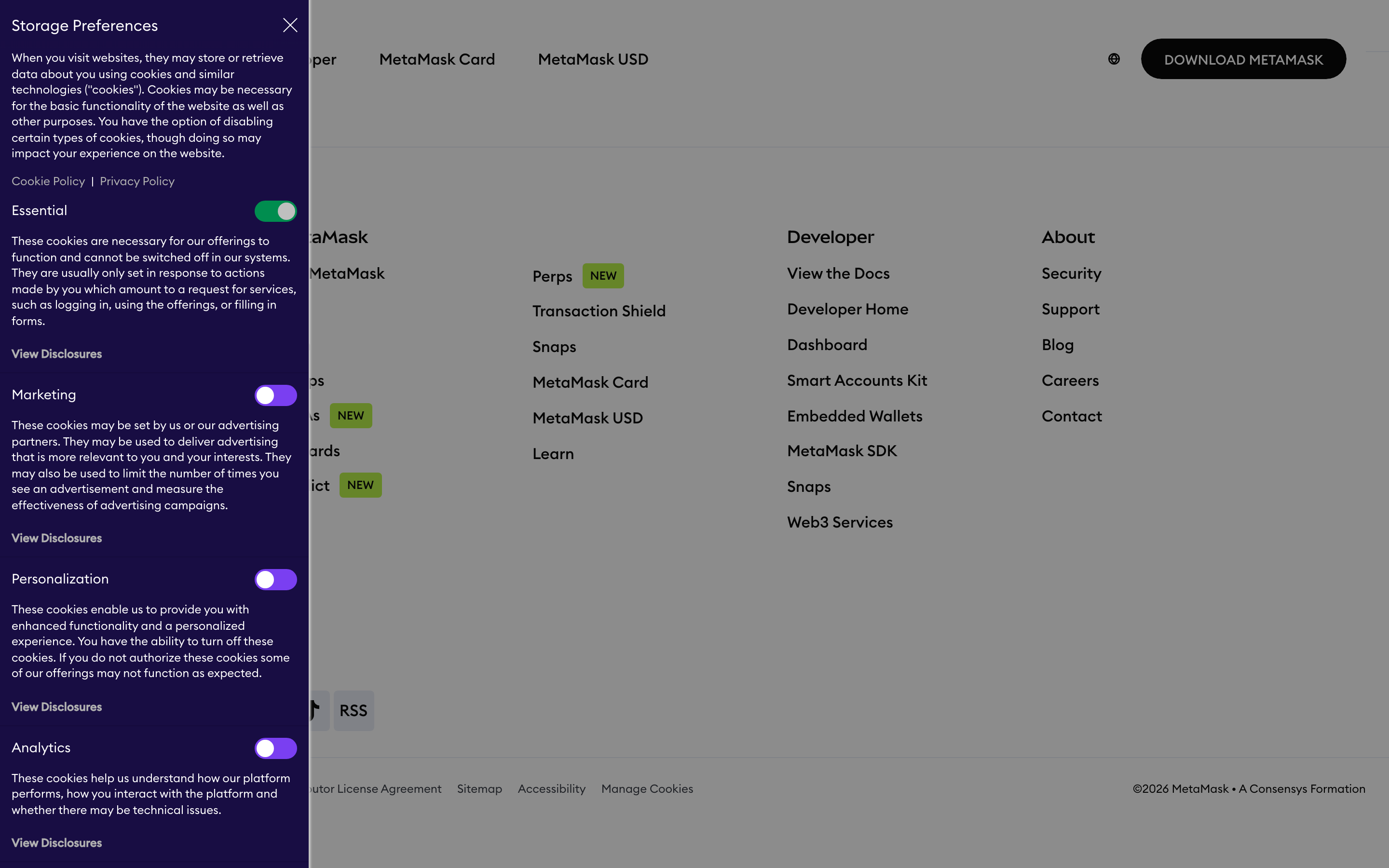 MetaMask - Select tokens to swap