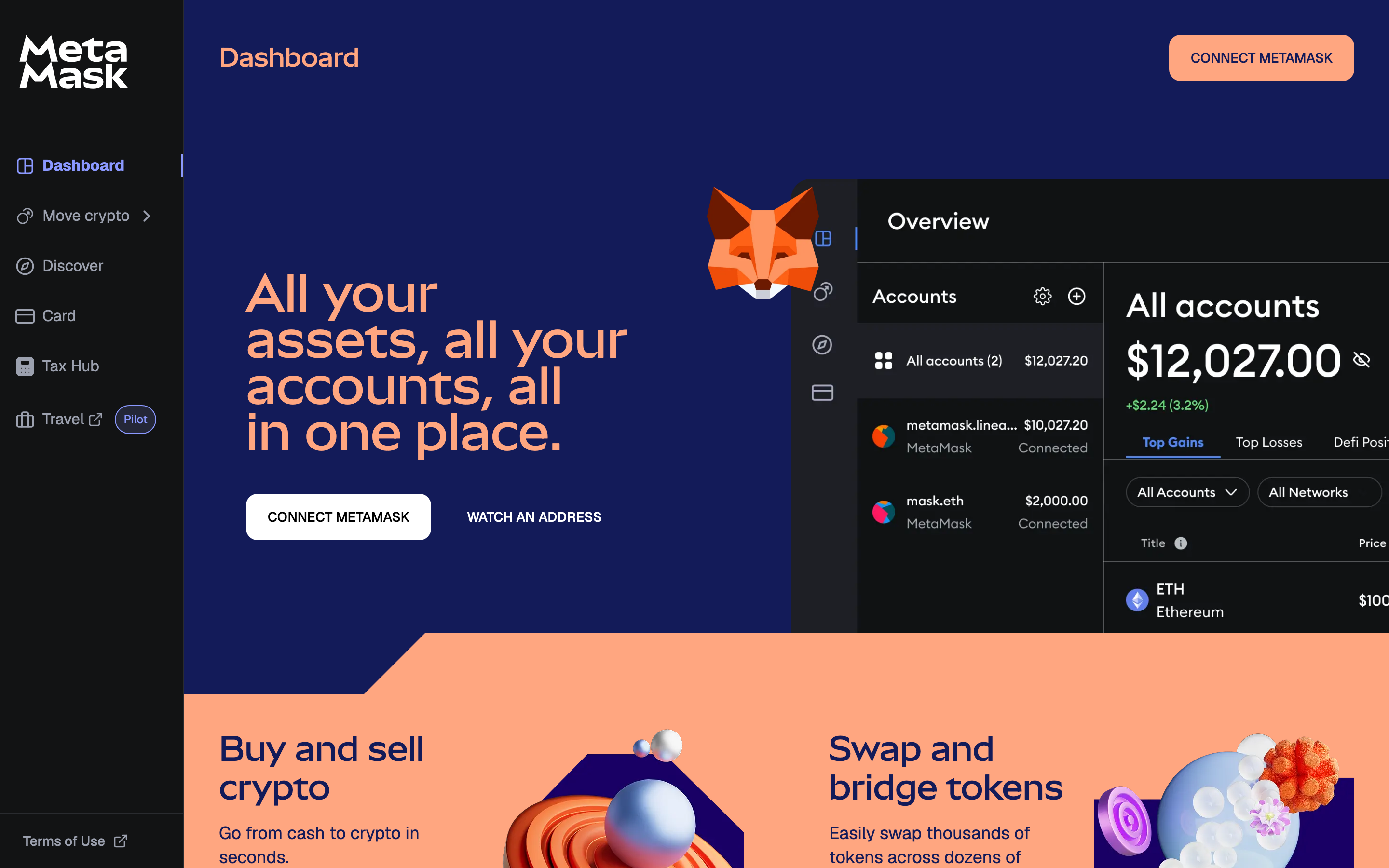 MetaMask - Portfolio overview